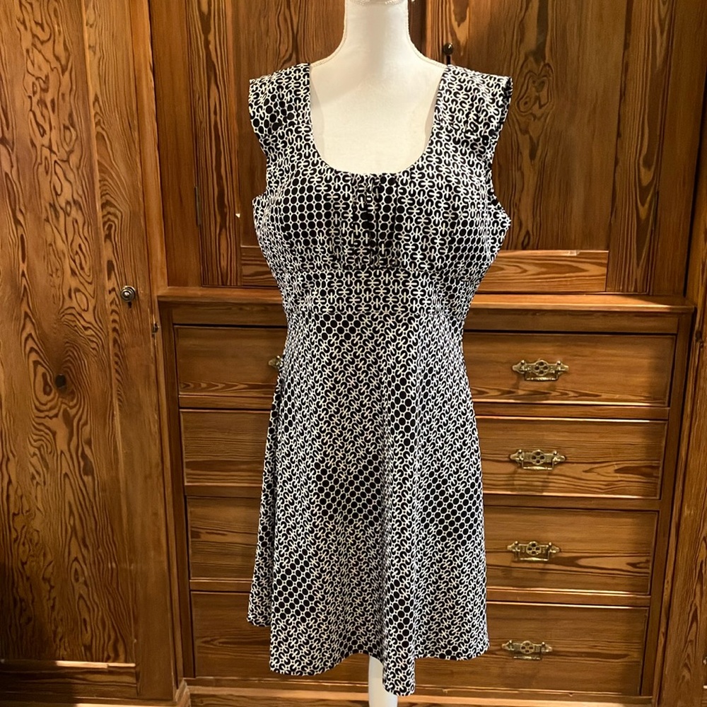 John Miller dress black white print 12